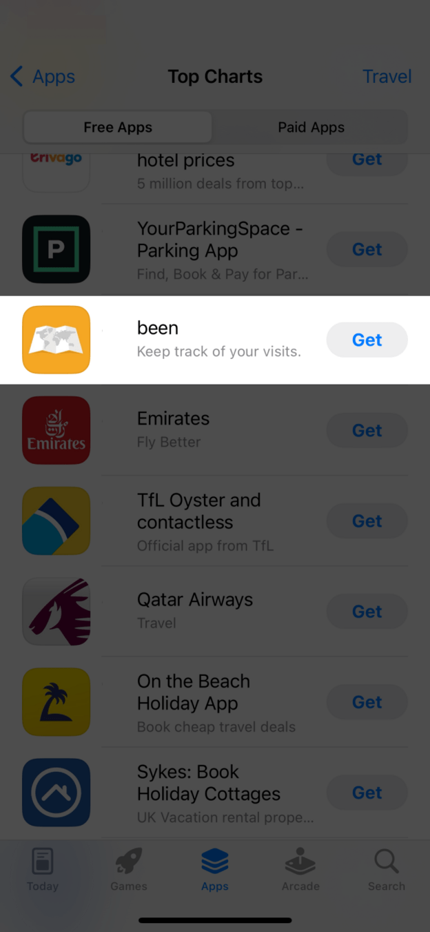 The download screen